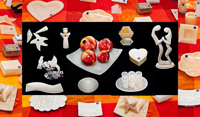 Enedina- Dekorationsartiekl aus Onyx und Marmor